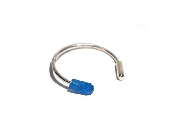 Soft Blue Resin Open Cuff